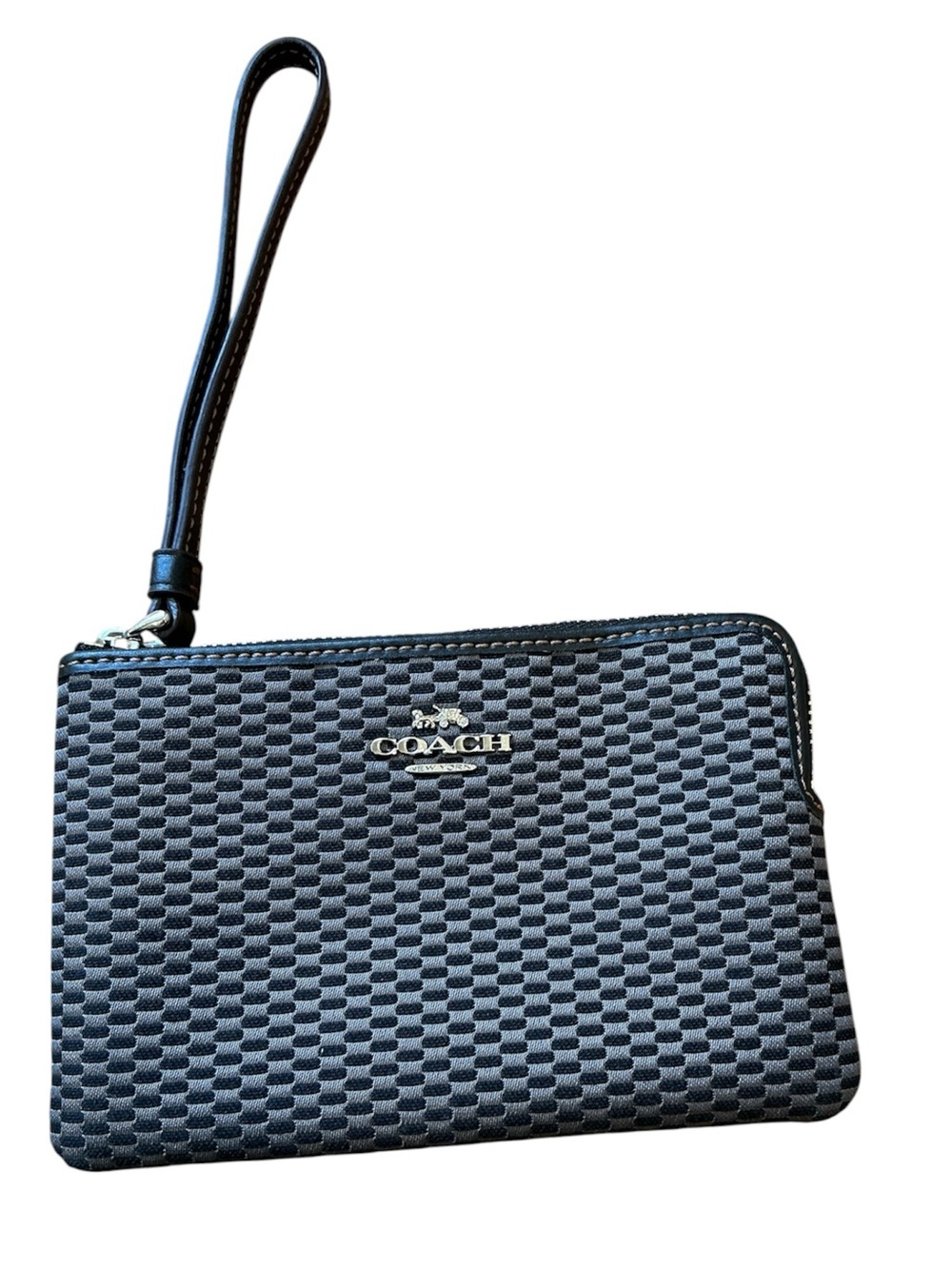 COACH Legacy Jacquard Corner Zip Wristlet Wallet NWT